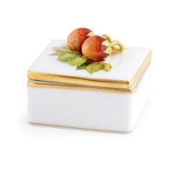 Herend Square Boxes With Fruit