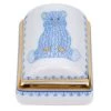 Herend Tooth Fairy Box Blue With Bear
