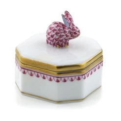 Herend Petite Octagonal Box With Bunny Finial -Collectibles Sales Store unnamed file 1061