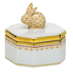 Herend Petite Octagonal Box With Bunny Finial -Collectibles Sales Store unnamed file 1069