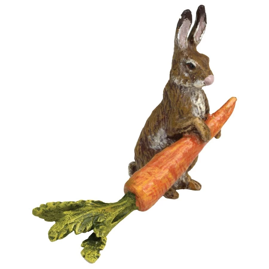 Scully & Scully Austrian Bronze Rabbit With Carrot Figurine 3 Scully & Scully Austrian Bronze Rabbit With Carrot Figurine