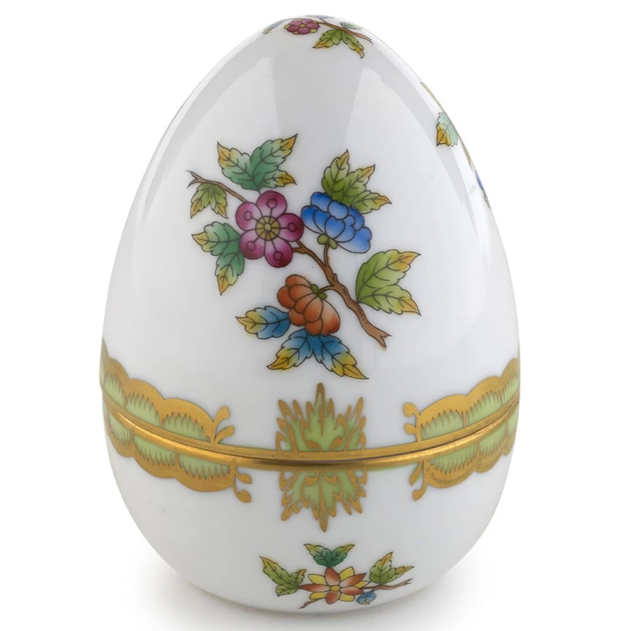 Herend Queen Victoria Standing Egg Bonbonniere 3 Herend Queen Victoria Standing Egg Bonbonniere
