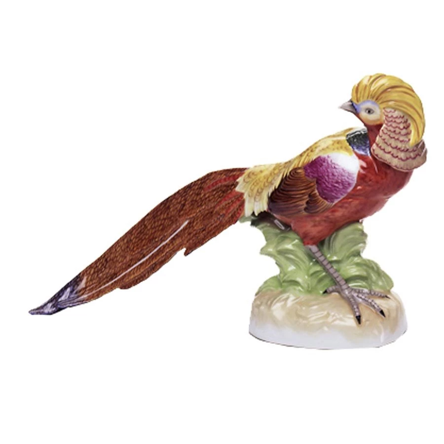 Scully & Scully Dresden Porcelain Pheasant Highness Facing Left Tail Down 3 Scully & Scully Dresden Porcelain Pheasant Highness Facing Left Tail Down