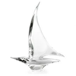 Scully & Scully Clear Crystal Sailboat