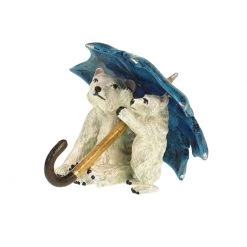 Scully & Scully Austrian Bronze Polar Bears Under Umbrella