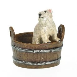 Scully & Scully Austrian Bronze Polar Bear In Bucket