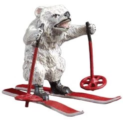 Scully & Scully Austrian Bronze Polar Bear On Skis