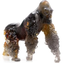Daum Crystal Silverback Gorilla By Jean-No