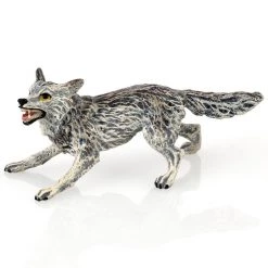 Scully & Scully Austrian Bronze Wolf Attacking, Small Figurine