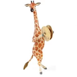 Scully & Scully Austrian Bronze Giraffe Playing Cymbals Figurine