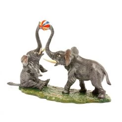 Scully & Scully Austrian Bronze Elephants Playing Ball