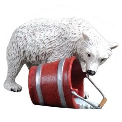 Scully & Scully Austrian Bronze Polar Bear With Bucket Figurine