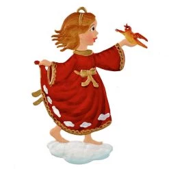 Scully & Scully Pewter Angel With Dove Ornament