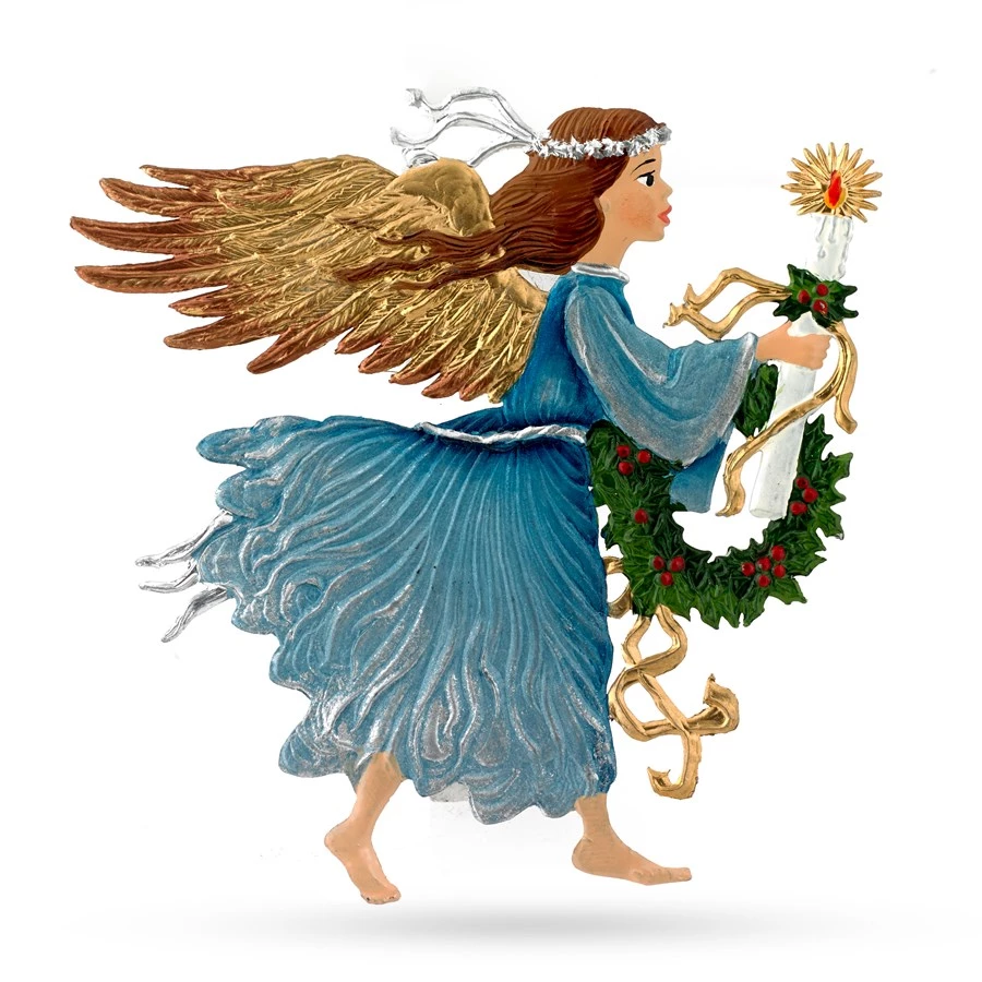 Scully & Scully Pewter Glorious Angel Christmas Ornament 3 Scully & Scully Pewter Glorious Angel Christmas Ornament