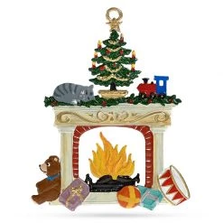 Scully & Scully Pewter Cozy Fireplace Ornament