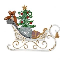 Scully & Scully Pewter Sleigh With Gifts Ornament