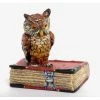 Scully & Scully Austrian Bronze Owl On Red Book, Small Figurine