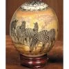 Scully & Scully Decoupage Ostrich Egg With Zebras -Collectibles Sales Store unnamed file 1614