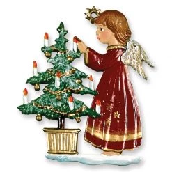 Scully & Scully Pewter Angel Decorating Tree Ornament
