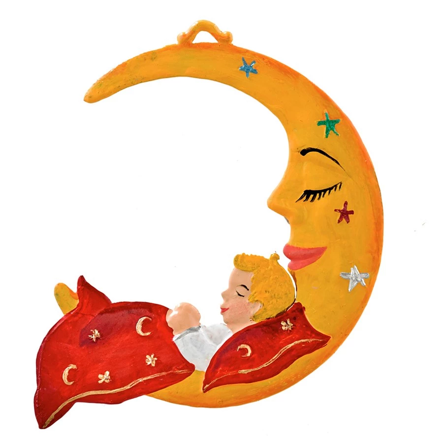 Scully & Scully Pewter Angel Sleeping On Moon Ornament 3 Scully & Scully Pewter Angel Sleeping On Moon Ornament