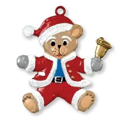 Scully & Scully Pewter Santa Teddy Ornament