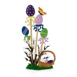 Scully & Scully Pewter Standing Easter Egg Garden With Basket