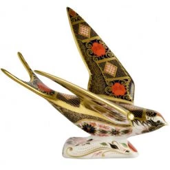 Royal Crown Derby Solid Gold Band Swallow