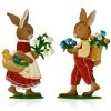 Scully & Scully Pewter Bunny Girl & Boy, Set Of Two