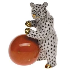 Herend Bear With Ball Figurine