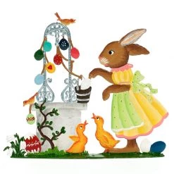 Scully & Scully Pewter Easter At The Well Bunny
