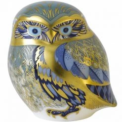 Royal Crown Derby Nightingale Owl Paperweight