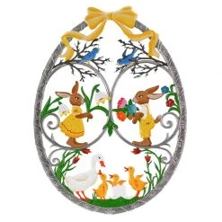 Scully & Scully Pewter Easter Egg Wall Hanging