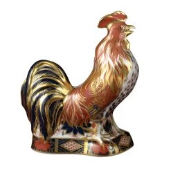 Royal Crown Derby Imari Cockerel Paperweight