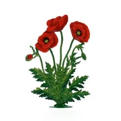 Scully & Scully Pewter Standing Poppies