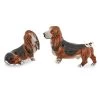 Scully & Scully Sterling Silver & Enamel Basset Hound Pair -Collectibles Sales Store unnamed file 1846