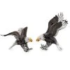 Scully & Scully Sterling Silver & Enamel Eagles Pair -Collectibles Sales Store unnamed file 1852