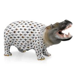 Herend Yawning Hippo, Natural Head