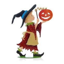 Scully & Scully Pewter Halloween Child With Wand & Pumpkin