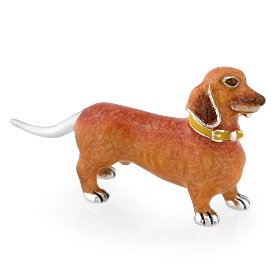 Scully & Scully Sterling Silver Dachshund Sculptures 4 Scully & Scully Sterling Silver Dachshund Sculptures - Image 2