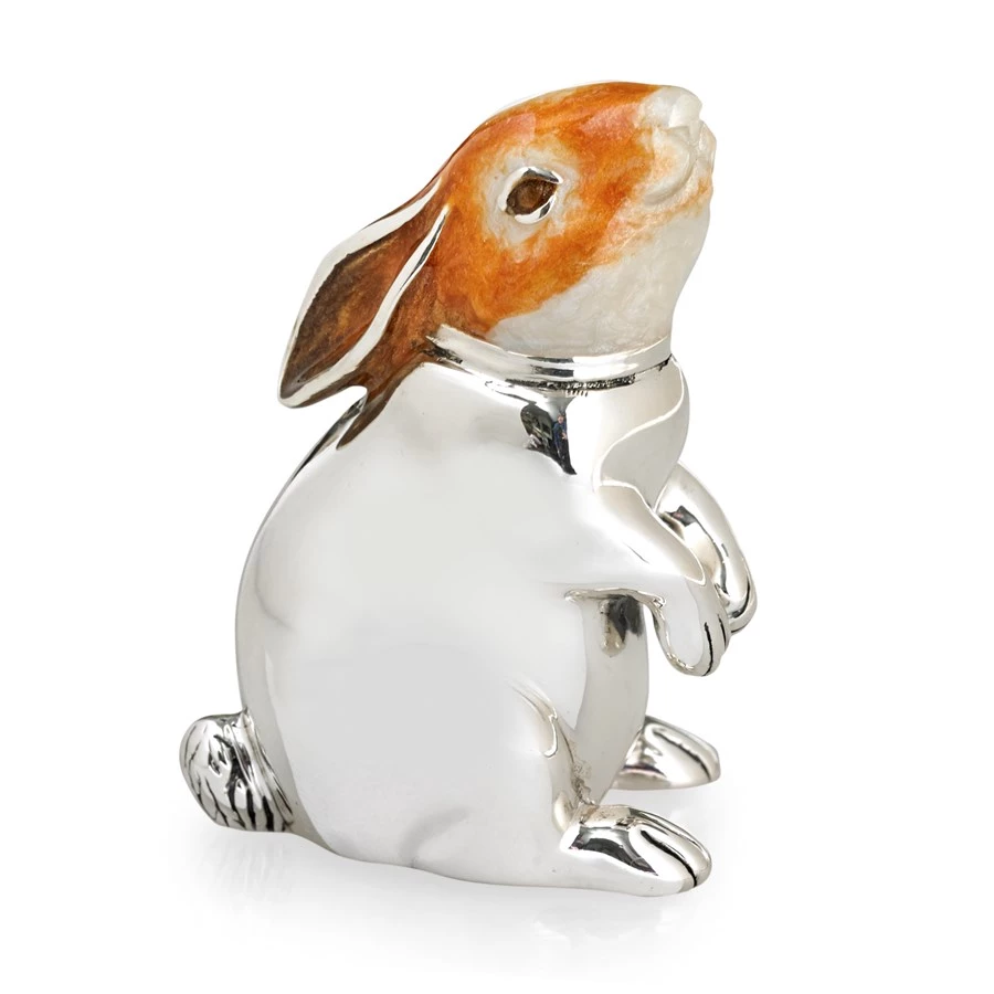 Scully & Scully Sterling Silver & Enamel Sitting Rabbit 3 Scully & Scully Sterling Silver & Enamel Sitting Rabbit