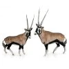 Scully & Scully Sterling Silver & Enamel Oryx Pair -Collectibles Sales Store unnamed file 1949