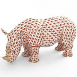 Herend Standing Rhinoceros