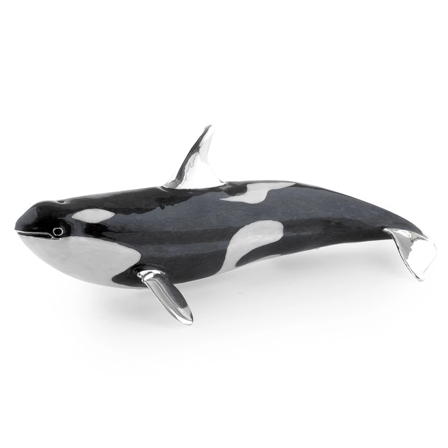 Scully & Scully Sterling Silver And Enamel Killer Whale 3 Scully & Scully Sterling Silver And Enamel Killer Whale