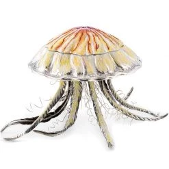 Scully & Scully Sterling Silver Enamel Jellyfish Box