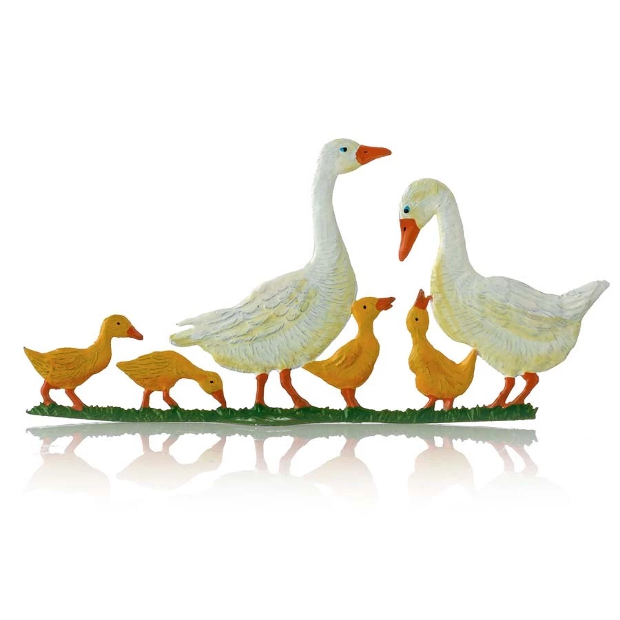 Scully & Scully Pewter White Goose Family 3 Scully & Scully Pewter White Goose Family
