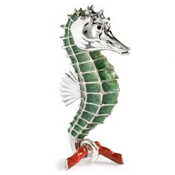 Scully & Scully Sterling Silver & Enamel Seahorses