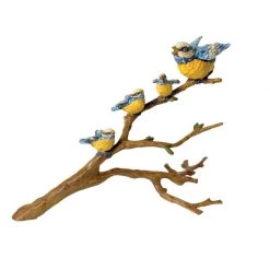 Scully & Scully Austrian Bronze Tomtits On Branch Figurine