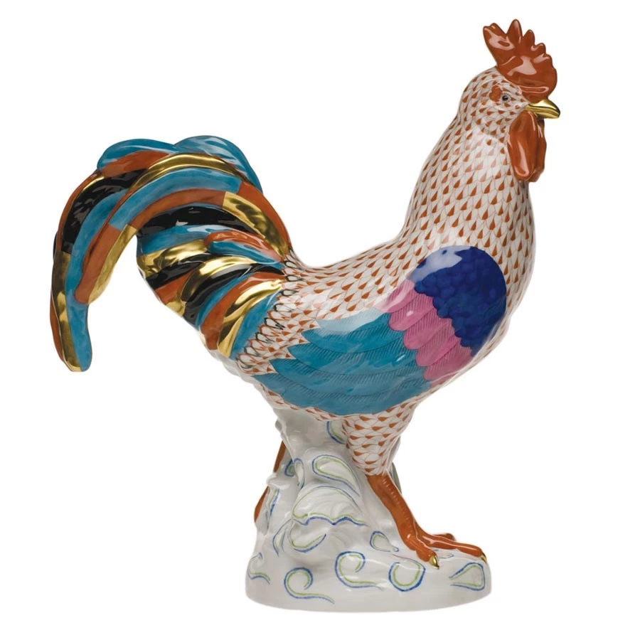 Herend Large Rooster Rust 3 Herend Large Rooster Rust