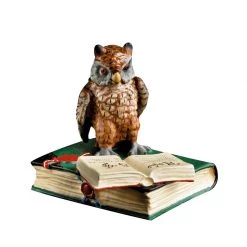 Scully & Scully Austrian Bronze Owl With Two Books