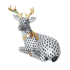 Herend Lying Christmas Deer -Collectibles Sales Store unnamed file 2413